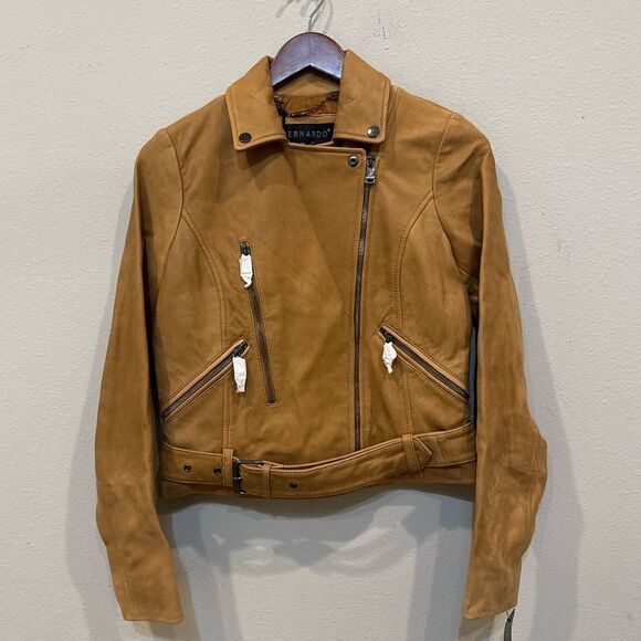 Bernardo Leather Moto Jacket XS Cognac - Picture 4 of 13